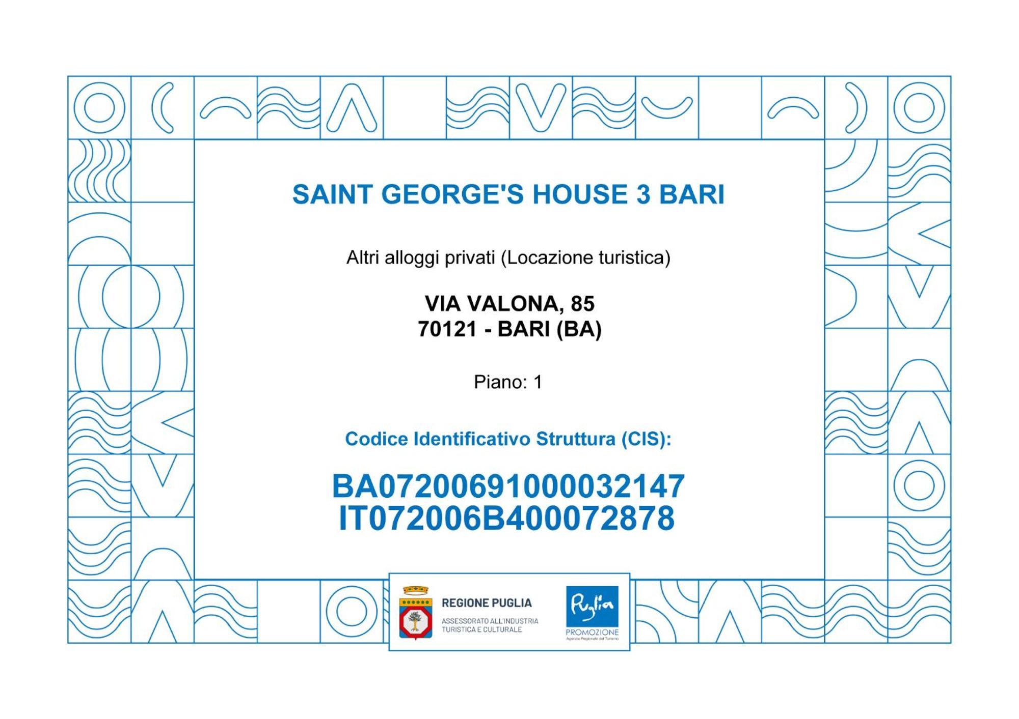 Apartamento Saint George'S House 3 Bari Exterior foto